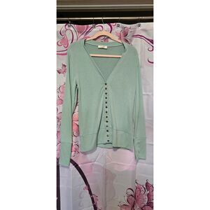 Womens Large Zenana Mint Green Lightweight Cardigan